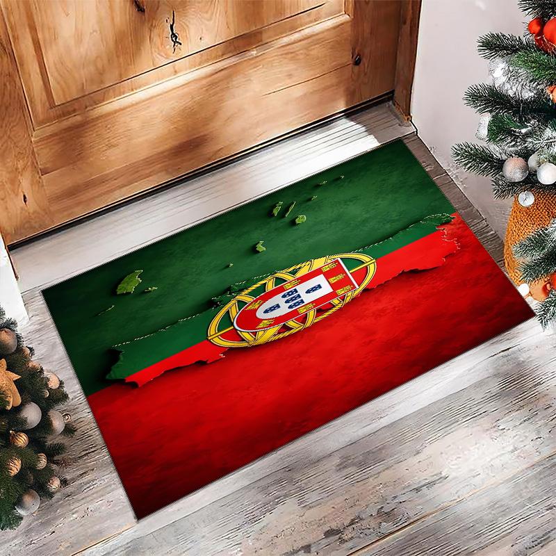Portugal national football team Printed Flannel Area Rug Non Slip Soft Polyester Floor Carpet Indoor Decor Mat for Bedroom Living Room Sofa