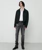 Lmood Shane Pleated Trucker Blouson Jacket Black