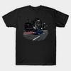 Asian Size Men Black Print T-shirt Wangan Z No-Cut Heat Transfer Print Cotton Tshirt