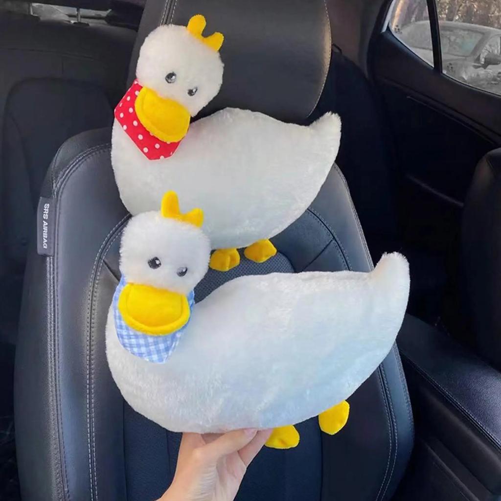 Heart-Shaped Car Headrest Plush Love Neck Pillow Seat Back Pillow Car Cushion Support Accessories Lumbar Decor Universal