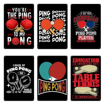 Eres el Ping de mi Pong Chiste Divertido de Tenis de Mesa Diseño de Placa Metálica Decoración de Pared de Hierro Club Decoración de Pared Sala de Estar Cartel de Lata