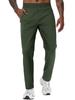 TACVASEN Men's Water-Repellent, Fleece-Lined, Warm Winter Training Jogger Pants, Solid Color, Spring/Autumn, Army Green, Size 2XL
