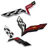 For Corvette 60 Years 3D Metal Car Fender Rear Trunk Emblem Sticker Refitted Badge Exterior Decoration