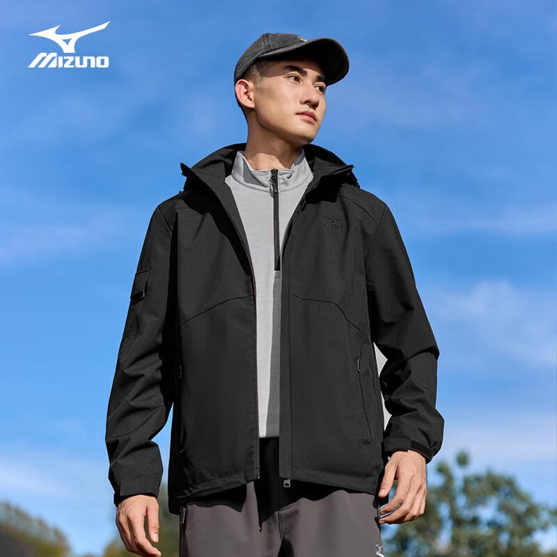 Mizuno Men's Hooded Windproof Waterproof Outdoor Jacket
