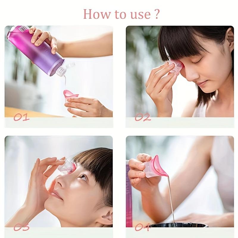 Silicone Eye Wash Cup with Scale Flexible Eye Rinse Bath for Adults Precision-Fitted, Reusable Easy-Clean Travel Eye Flushing Device 1pc