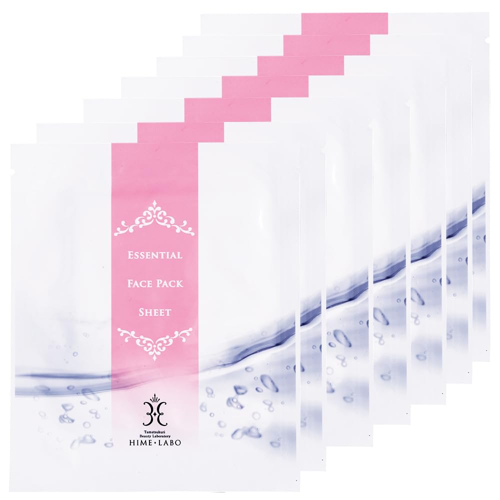 Hime Labo Face Individually For Dry and Hime Labo Essential Face Mask Mask, 7-Piece Set, Wrapped, Moisturizing, Rough, Skin, Glowing, More. Sheets.