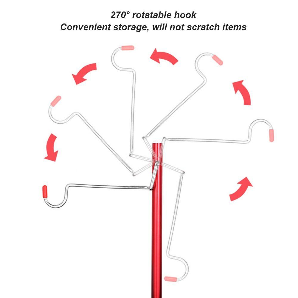 Durable Aluminum Alloy Foldable Light Pole Collapsible Three-Fold Light Stand Lamp Bracket Outdoor Camping