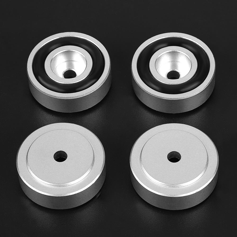 4 buc picioare amplificator din aliaj de aluminiu 30 * 10 mm, amortizoare de șoc, tampoane amplificator, picioare argintii