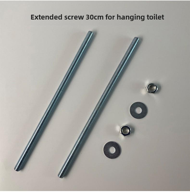 Wall-Hung In-Wall Toilet Cistern Kit with Flushing Pipe, Drain Bend, Valve, and Bolts