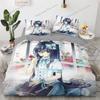 Anime kawaii Pościel Zestaw Japonia Anime loli Poszewka na kołdrę Zestaw Dziecięca Sypialnia Kreskówka 3D Drukowana Poszewka na kołdrę Sypialnia Prezent