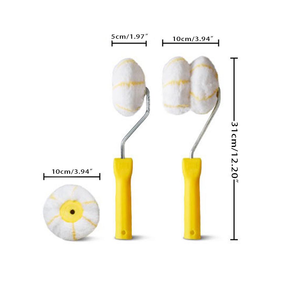 Dual Purpose Paint Roller Paint Edger Roller Brush Home Paint Brushes for Painting Inside & Outside Corners of Walls