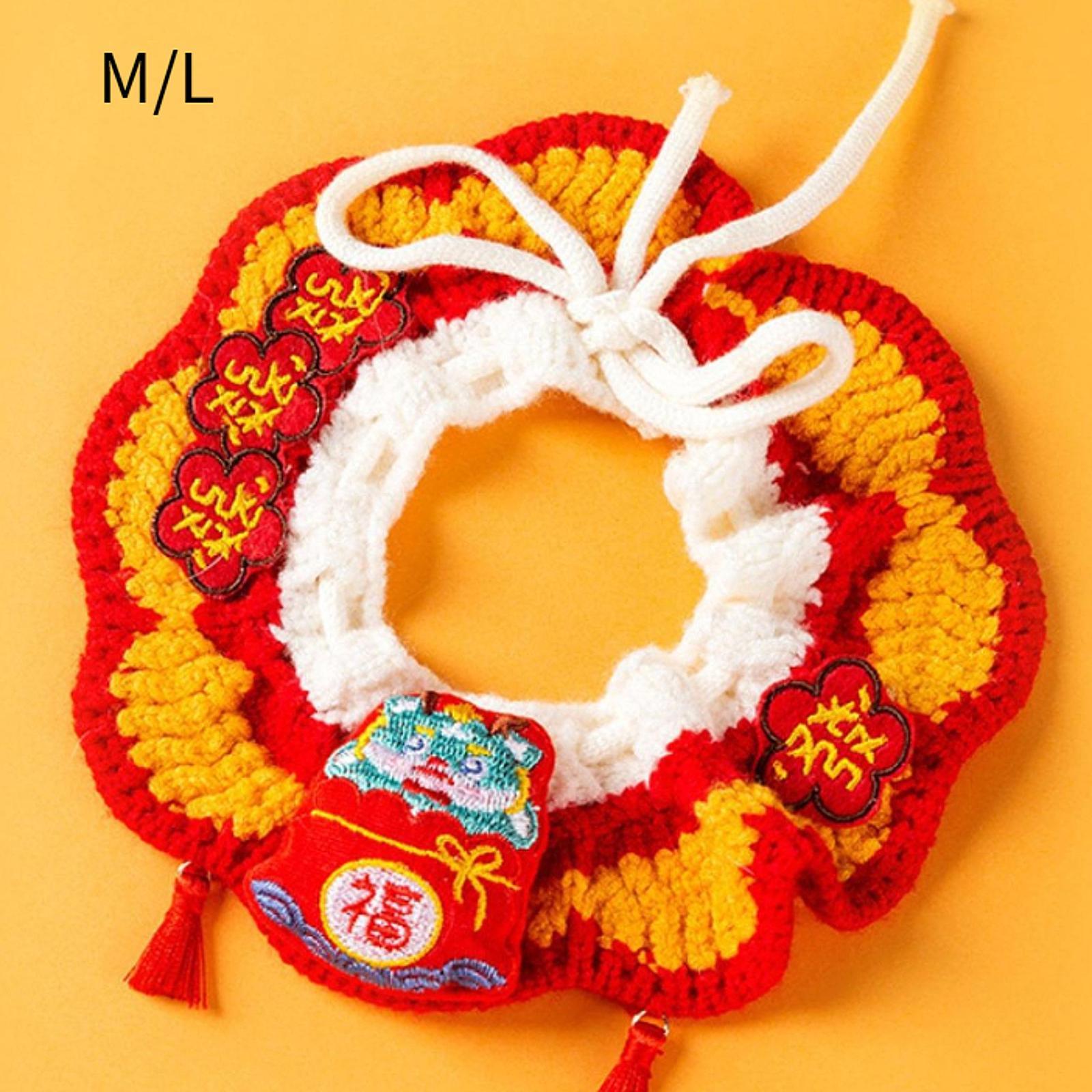 

Knitting Cat Collar Adjustable Comfortable Photo Props Dress up Costume M