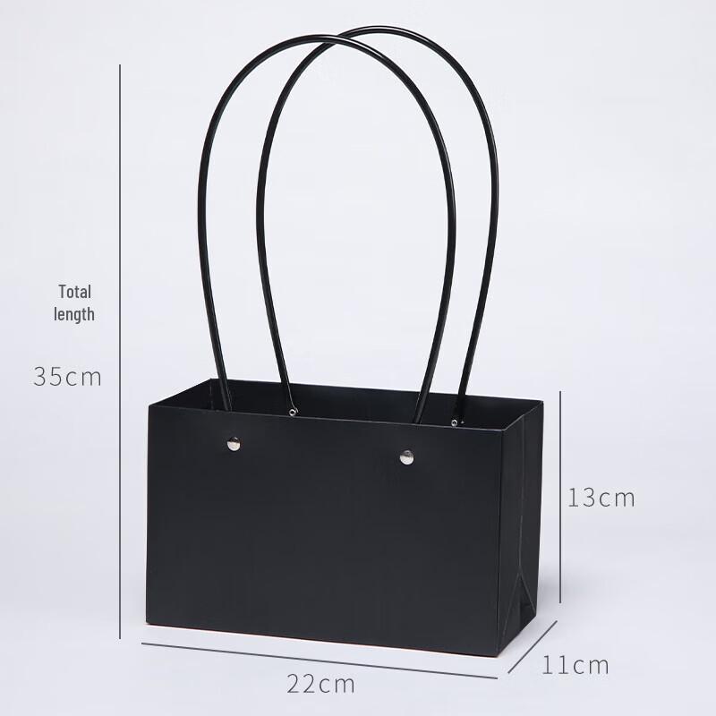 Rectangular Kraft Paper Floral Gift Bags (100 Pcs)