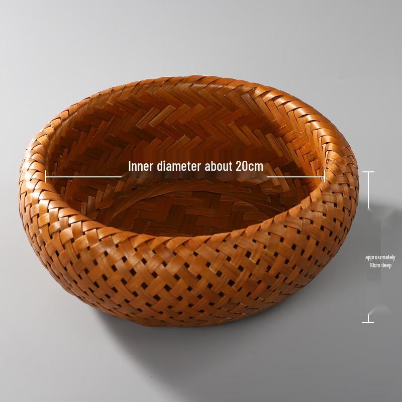 Ретро двухслойная бамбуковая корзина для хранения