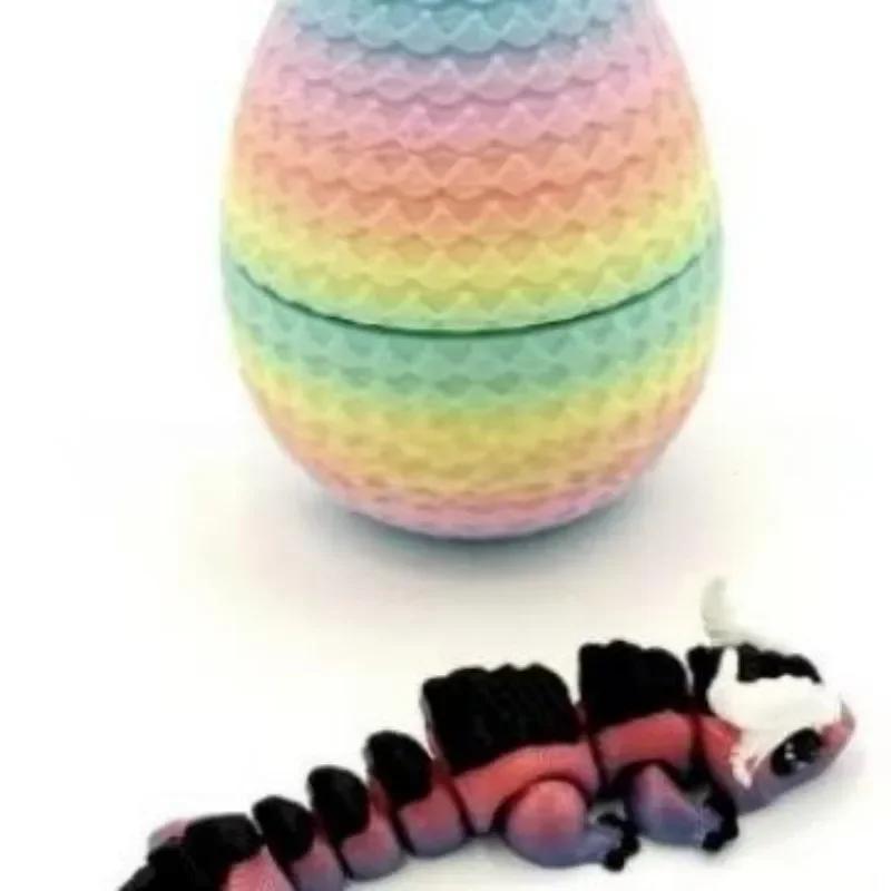 6 Pack Small Mystery Dragon Eggs,3D Printed Easter Dragon Eggs,Easter Basket Stuffers,3D Printed Animals for Fun,Home Office Desk Decor Gifts