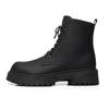 Herrenstiefel High Top Lederstiefel Britischer Stil Schwarze Stiefeletten Plateau Schnürstiefel Motorradstiefel Paar Outdoor Freizeitschuhe