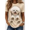Fashion Women Retro Creative Pet Pattern Print T Shirt Funny Casual O-neck Short Sleeves T-shirt Summer Female Tee Shirt