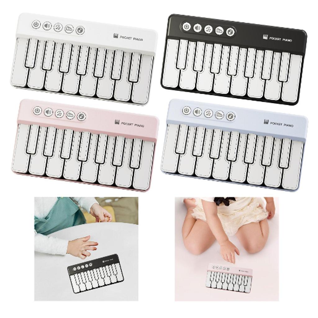Light Pocket Piano with Sound and Light Practical Interactive Games Electronic Piano Keyboard for Birthdays New Year Boys Girls