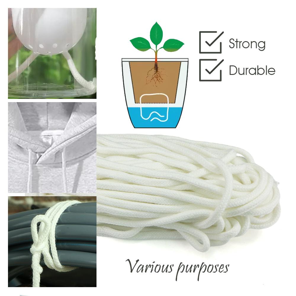4/5/6mm 5M Automatic Watering Absorbent Wicks Rope Holiday Accessories Flower Pot DIY Device System Pot Dripping Acrylic Cotton