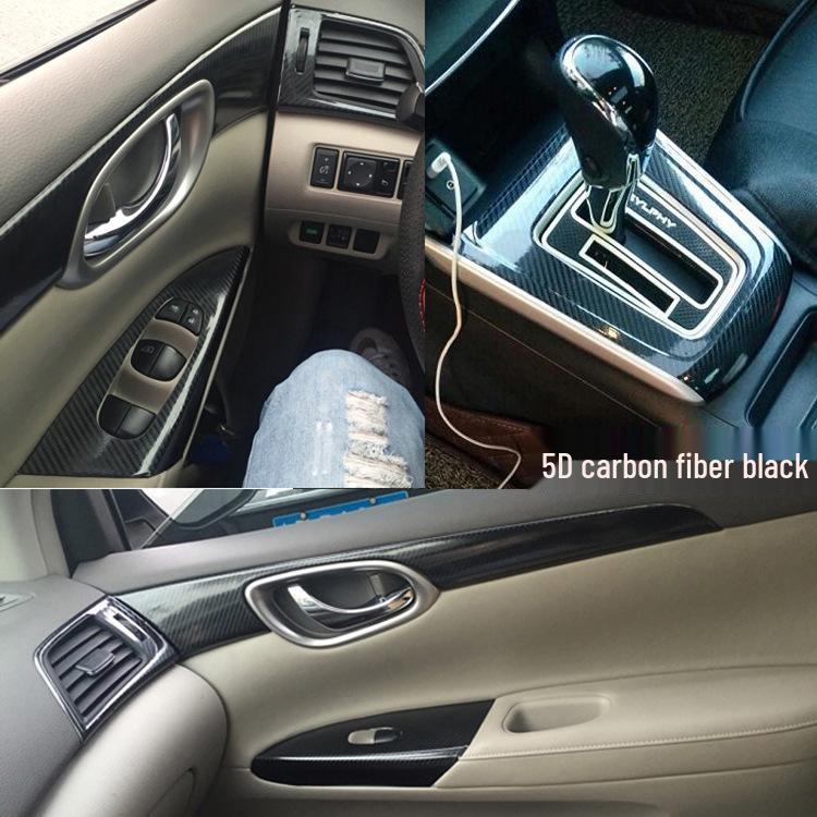 16-21 Sylphy Wnętrze Włókno Węglowe Odporne na Zarysowania Naklejki na Zmianę Biegów