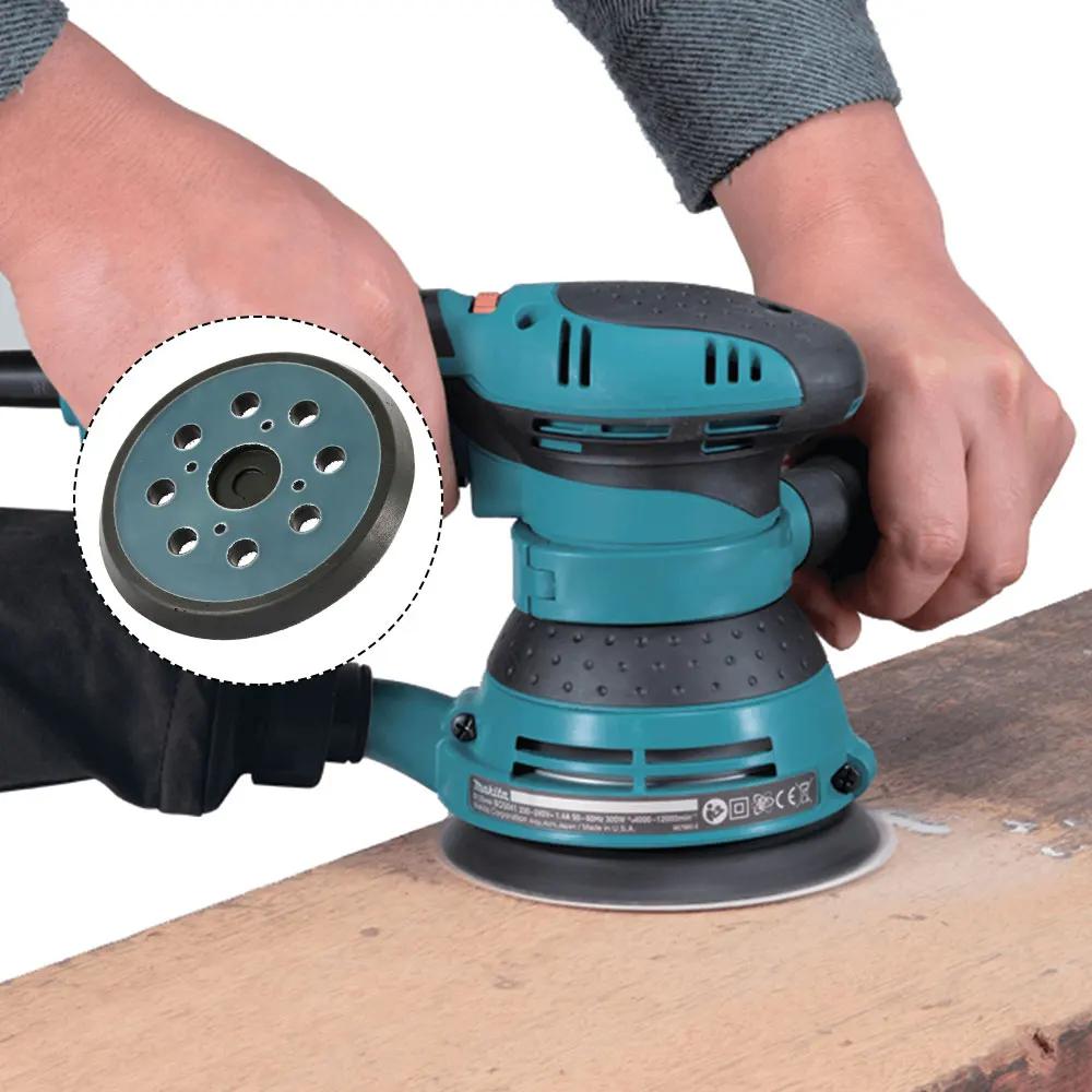 5 Inch 8 Holes 125mm Hook Loop Sanding Backing Pad Electric Makita Orbital Sander Disk Discs Porter Cable Backup Stick On Pad