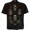 SPIRAL DIRECT FACES OF GOTH ČERNÉ TRIČKO/Tetování/Lebka/Rock/Tribal/Top Unisex Tričko