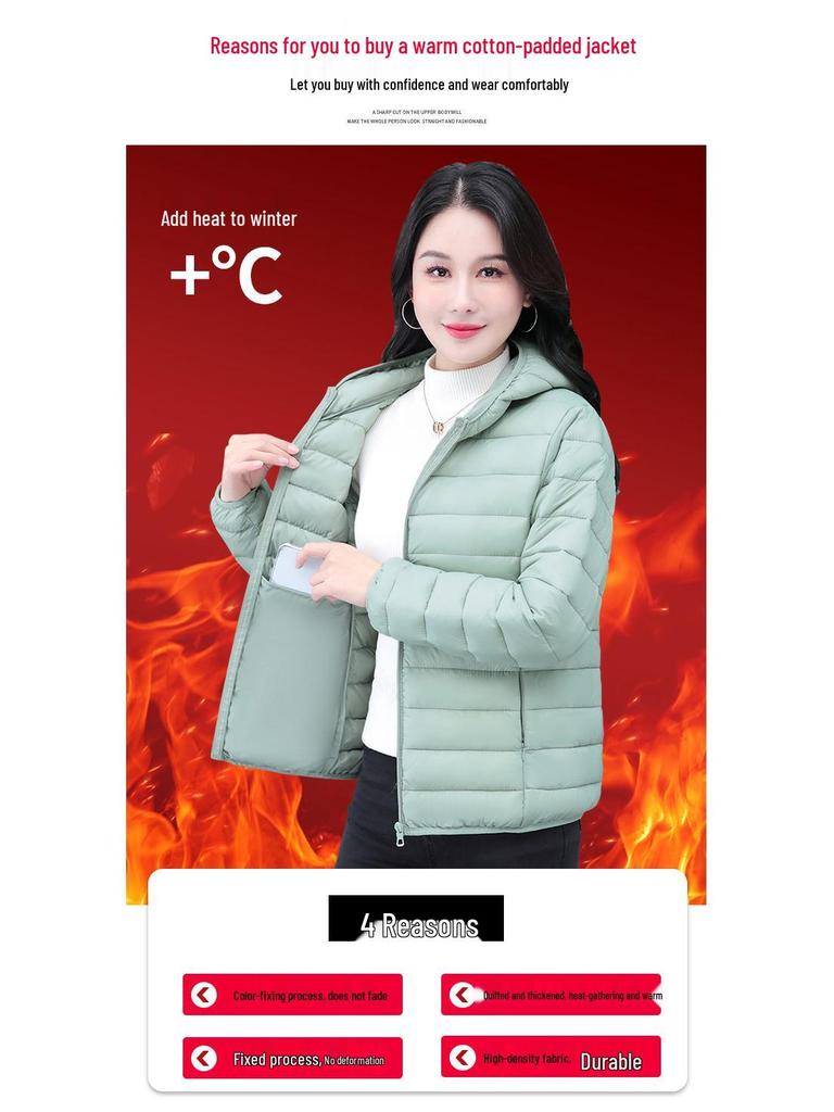 Women's Quilted Cotton-Padded Coat, 2024 Fall/Winter New Style, Loose Fit, Plus Size for Middle-Aged Moms.