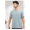 Camiseta de Algodón Unisex Transpirable de Secado Rápido, con Agujeros Laterales Respirables, Cuello Redondo, Manga Corta para Deportes al Aire Libre y Uso Casual