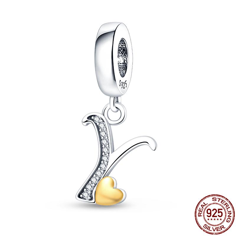 Novinka v kolekci Qikaola Originální náramky 26 písmen A-Z Měděné přívěsky Korálky Pro DIY Výrobu narozeninových šperků Dárky