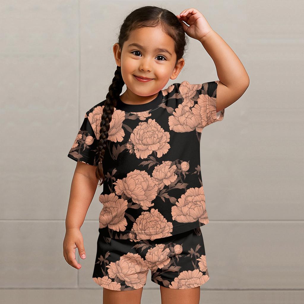 Patriotisches Kinder-Outfit – Kurzarm- und Shorts-Set, 2-teilig, für Jungen und Mädchen