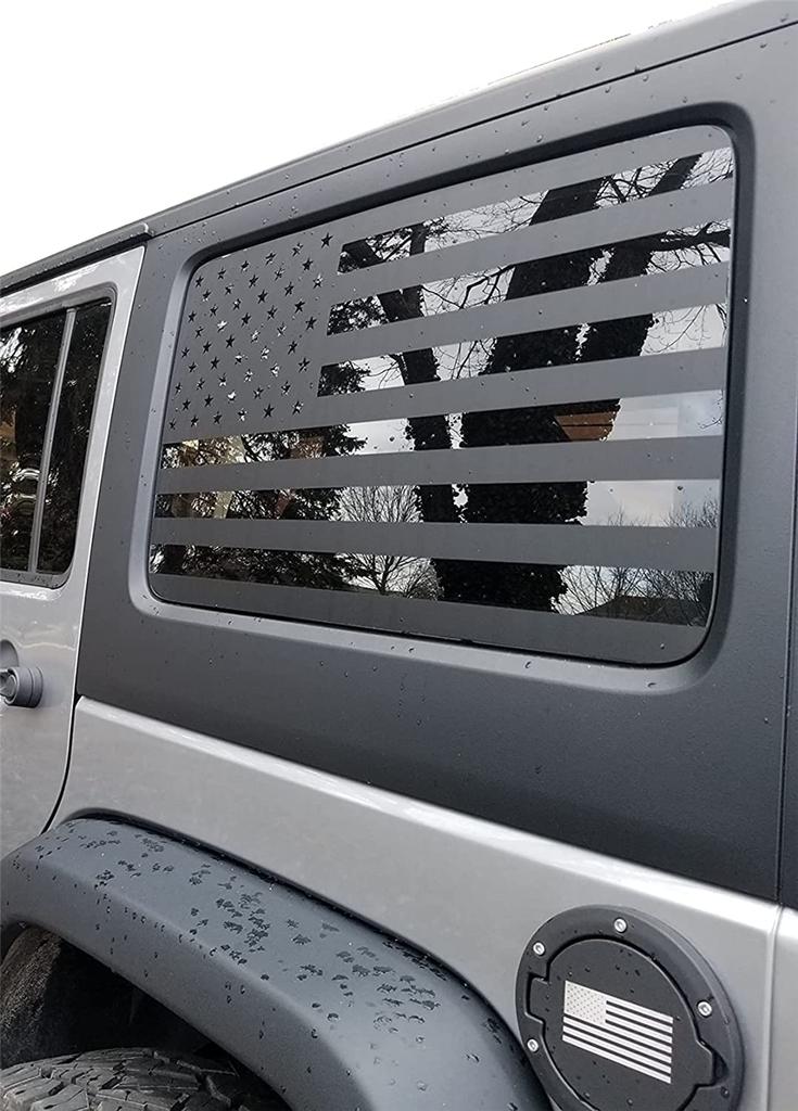 American Flag Precut Decal For Jeep Wrangler JK 07-17