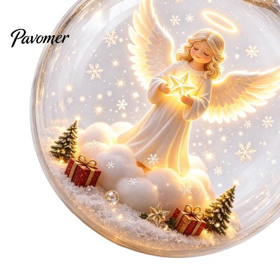Indoor Outdoor Festive Decor Lighted Christmas Star Ornaments for Holiday Tree Decoration, Acrylic Shatterproof Hanging Home Party with Snowman Design