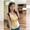 Anti-light Low-necked Small Suspender Vest for Women's Outer Wear, Summer New Sleeveless Thickened Bottom Inner Top