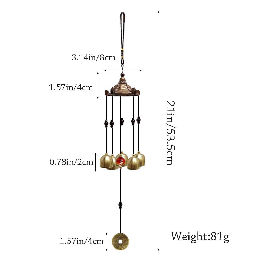 Outdoor Copper Bells Wind Chimes DIY Retro Garden Yard Home Creative Hanging