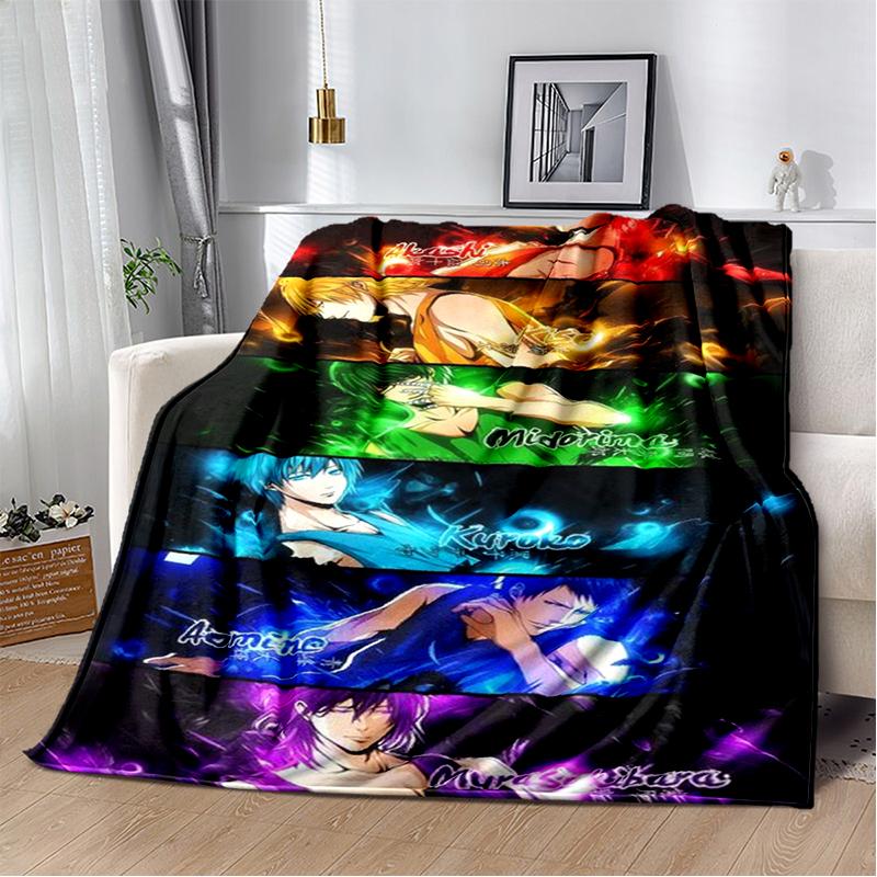 29 Style New Cartoon Kuroko Basketball Anime Flannel Blanket,Soft Throw Blanket for Home Bedroom Bed Sofa Travel Cover Kid Gift