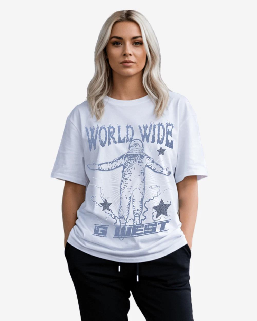 G West Oversized World Wide Star T Shirt - WOMEN S