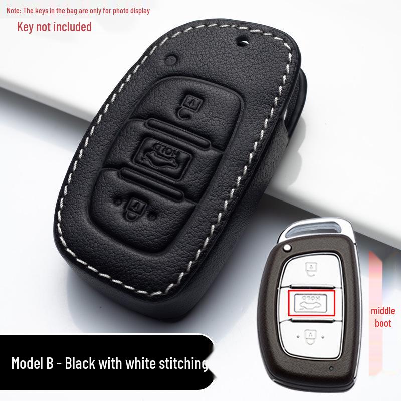 Copri Portachiavi in Vera Pelle Premium per Modelli Hyundai Elantra, Mistra, Reina, ix25, Verna, ix35 e Tucson