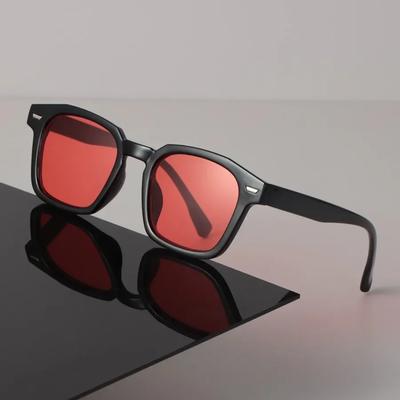 Designer Vierkante Zonnebril Dames Heren Vintage Zwarte Zonnebril Mode Persoonlijkheid Brillen Candy Kleur Spiegel Merk
