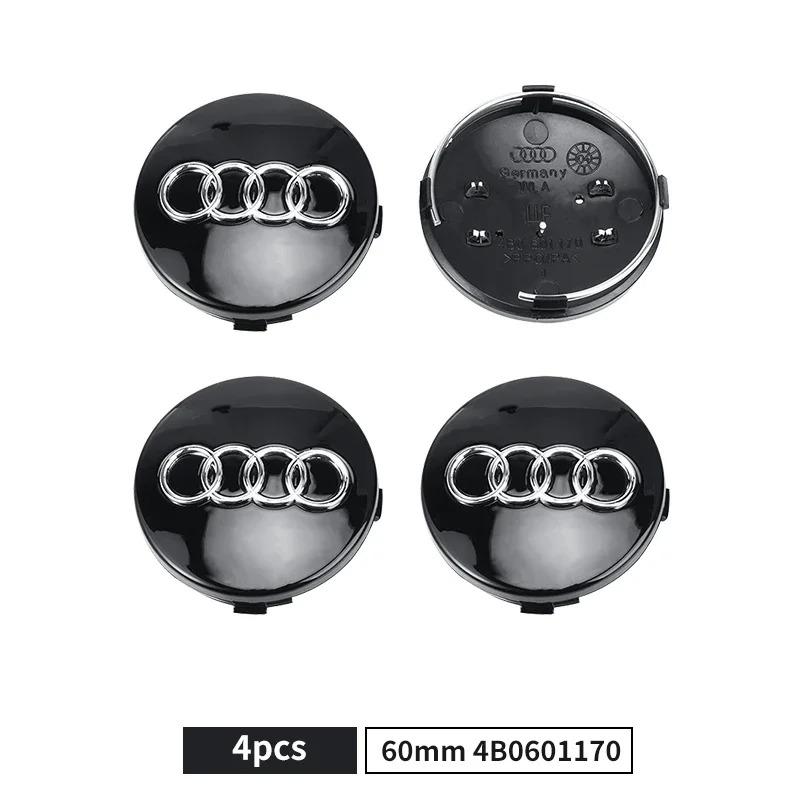 2026 Hot 4pcs 60mm 61mm 68mm 69mm Automotive Wheel Hub Center Cover Replacement Badge for Audi A3 A4 A5 A6 A7 A8 S4 S6 A1 A2 Q5 Suitable