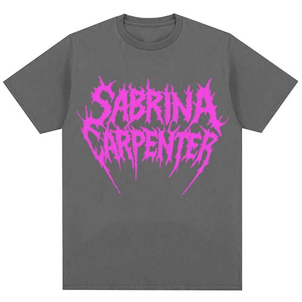 Unisex Damen Vintage Mode Hohe Qualität T-Shirt Sängerin Sabrina Carpenter Musik Y2k T-Shirt Oversized Baumwolle Rosa Logo T-Shirts Geschenke