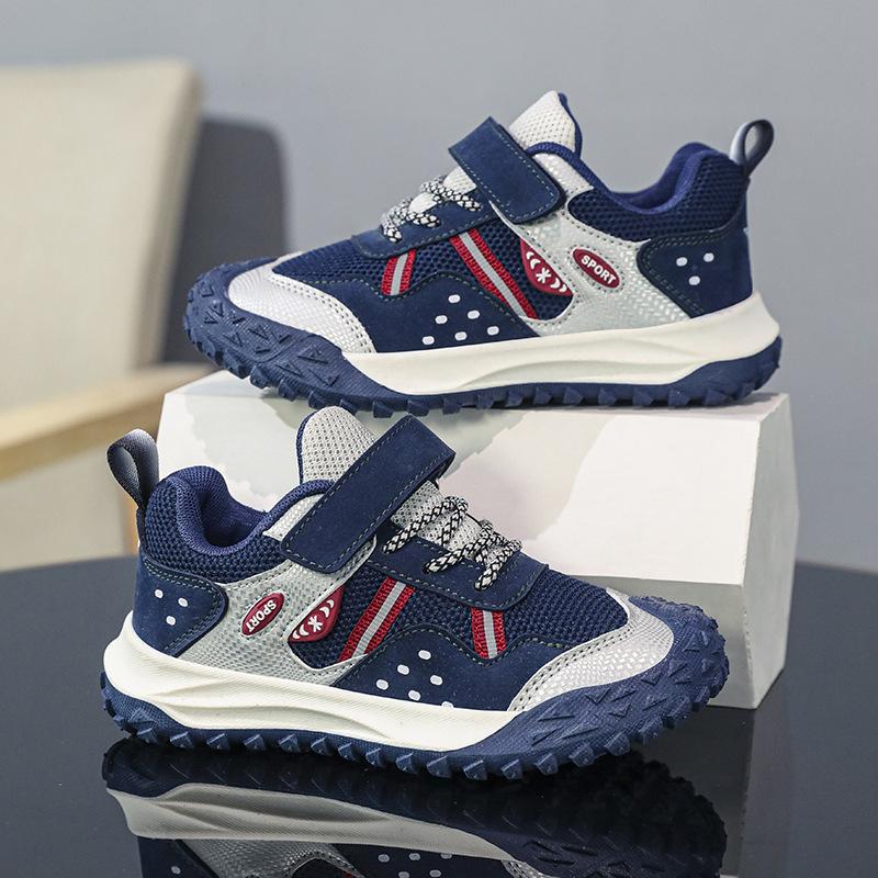 Girls' Pink Breathable Tire Sole Medium and Older Children's Sports Shoes 2025 New Spring and Autumn Boys' Mesh Outdoor Running Shoes