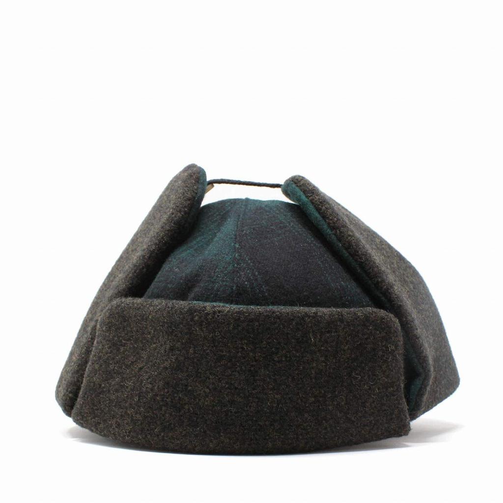 RUBEN Flight Cap Earflap Hat Checkered Pattern Khaki Winter Thermal Headwear Model No RUS-6165