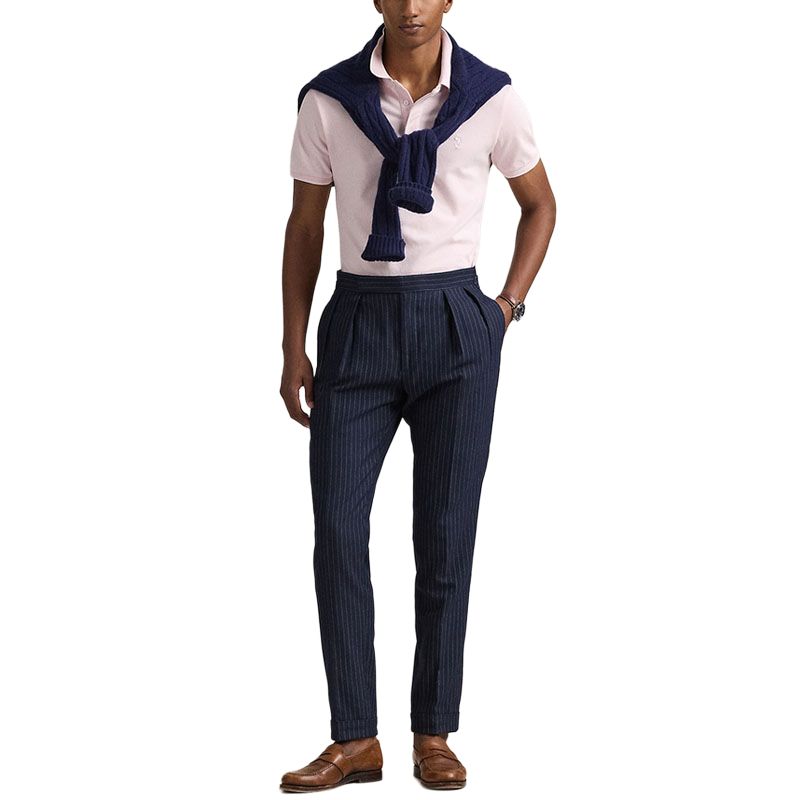 Polo Ralph Lauren Custom Slim Fit Solid Color Polo Shirt With Small Pony Embroidery Men Polo Shirts Garden-Pink MNPOKNI1N823380-650