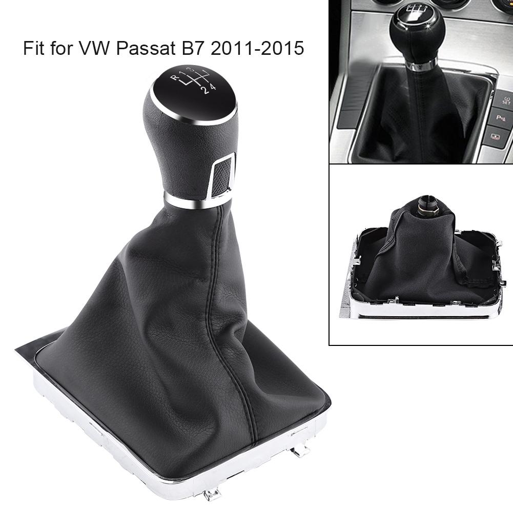 5 Speed Car Gear Shift Knob Gearstick Gaiter Boot Kit For  Passat B7 2011 2015
