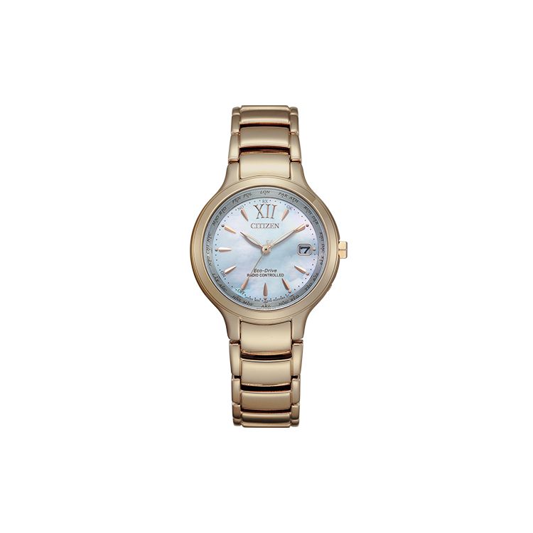 Citizen 50M Waterproof Eco-Drive Quartz Watch Stainless Steel Band Women watches Blue EC1173-87D Light Blue