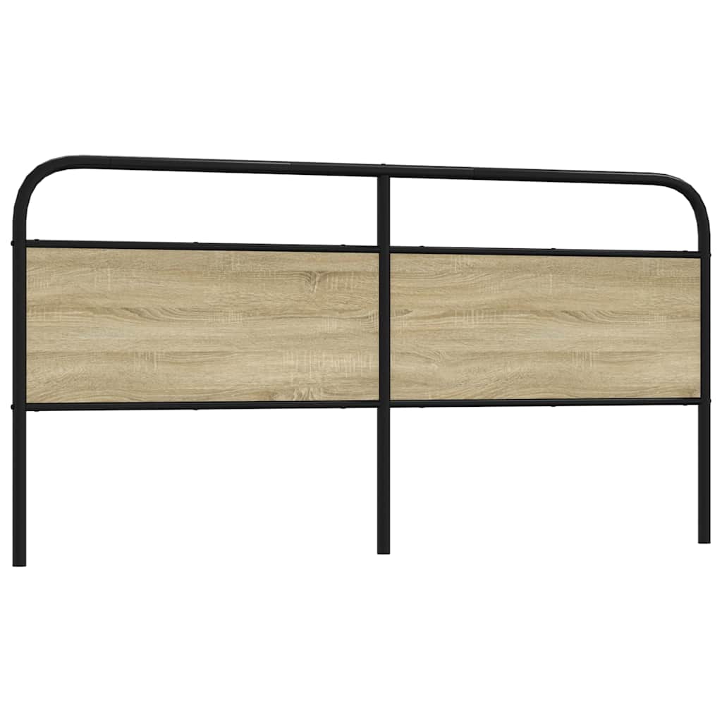 Replacement Headboard Sonoma Oak 200 cm Steel and Wood Based Material