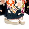 Kyoto Kimono Yuzen Women's Formal Sandals, Thick-Soled, Three-Tier Platform, Champagne Gold Enamel (L, One Size Fits Most, 22.5cm-24cm)