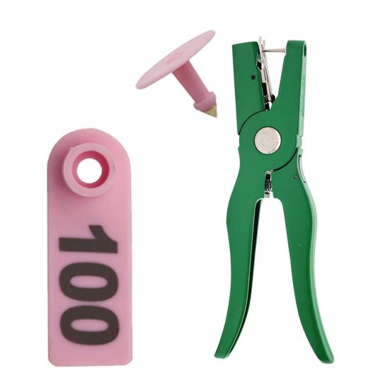Sheep Ear Tags 001-100 Number Tags Livestock Animal Tags Ear Tag Applicator for Cows Goats Sheep Pigs Farm Animals