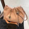 2025 New Bag Women's Niche Light Luxury Pleated Cloud Bag Chain Messenger Bag Fashionable Versatile Shoulder Bucket Bag