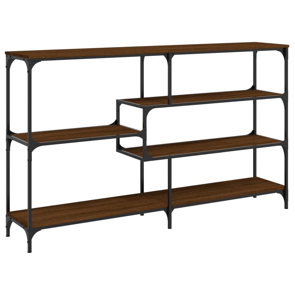 Console Table Brown Oak Effect 160 x 32 x 95 cm Engineered Wood